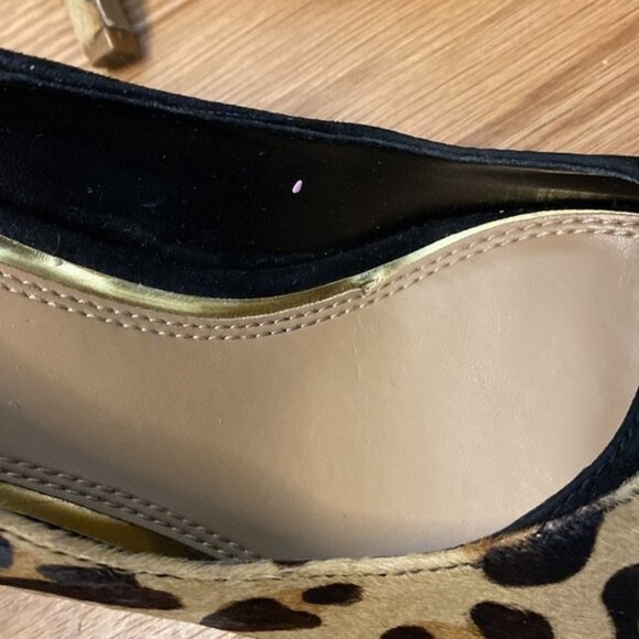 SOLD JESSICA Simpson Women’s Black Leopard Print Peep Toe Heels (Size 8B/38) - Picture 10 of 16